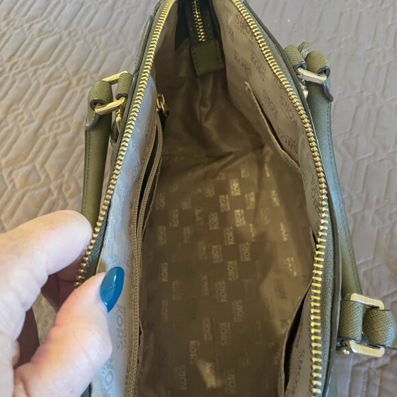 MICHAEL KORS  large SAGE green SATCHEL FREE shipping - Picture 11 of 12